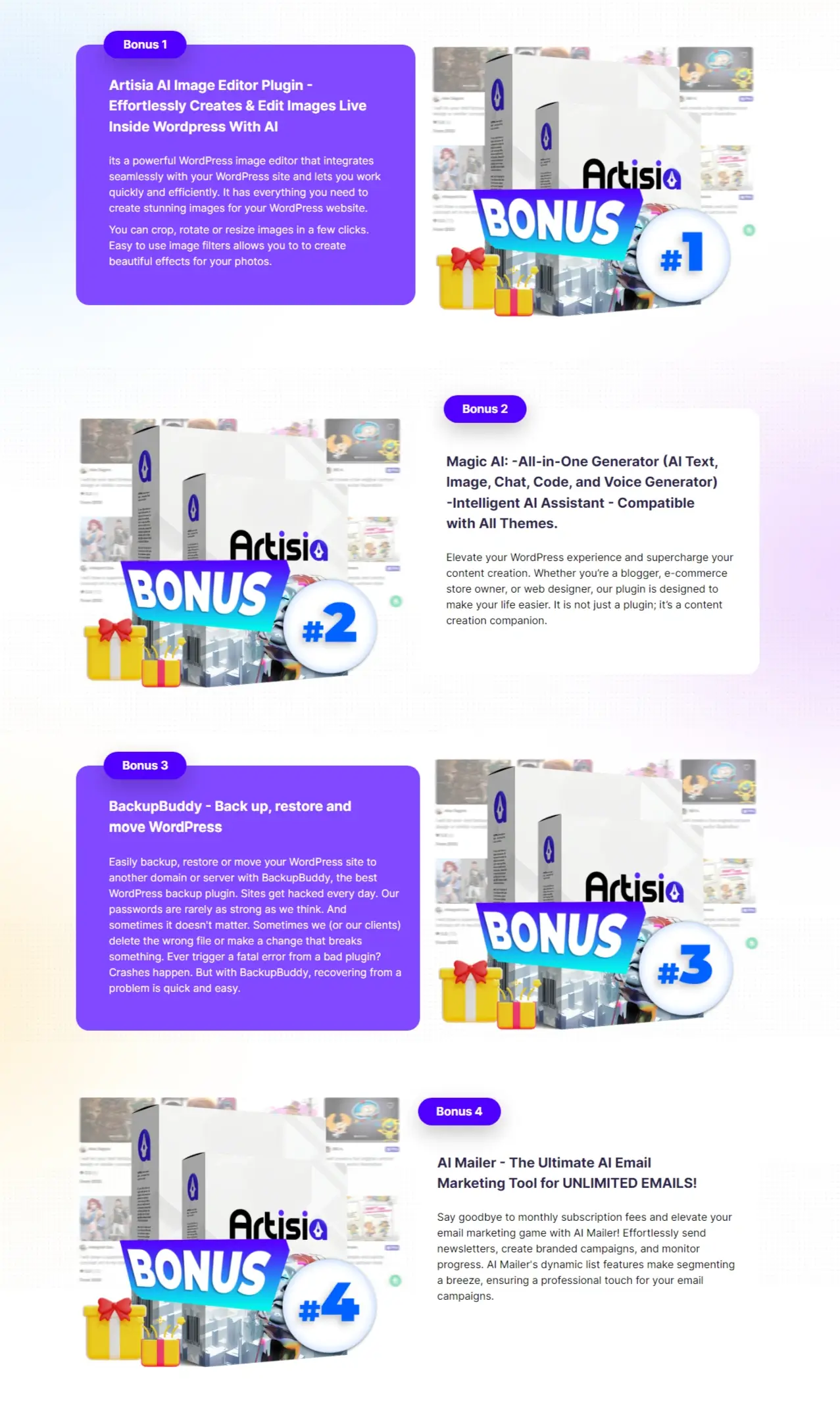 Artisia Review Bonus 1